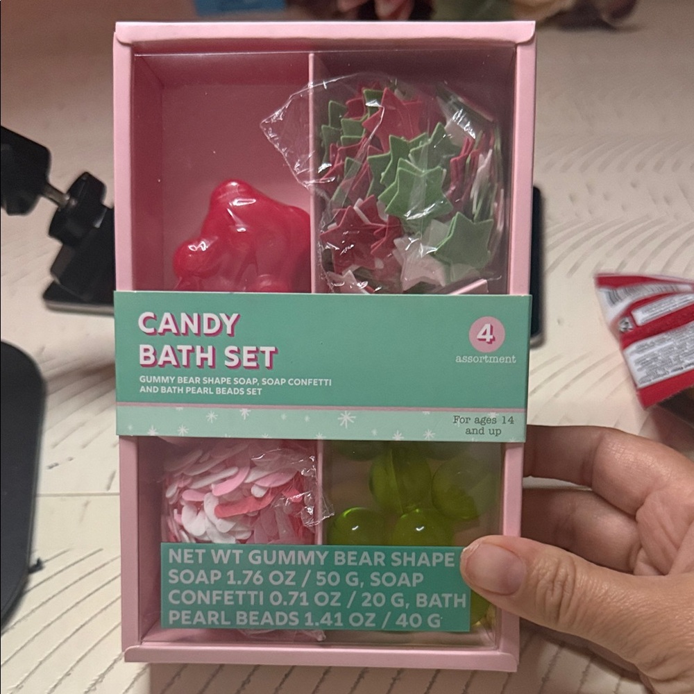 Candy Bath Set - Pink and Green